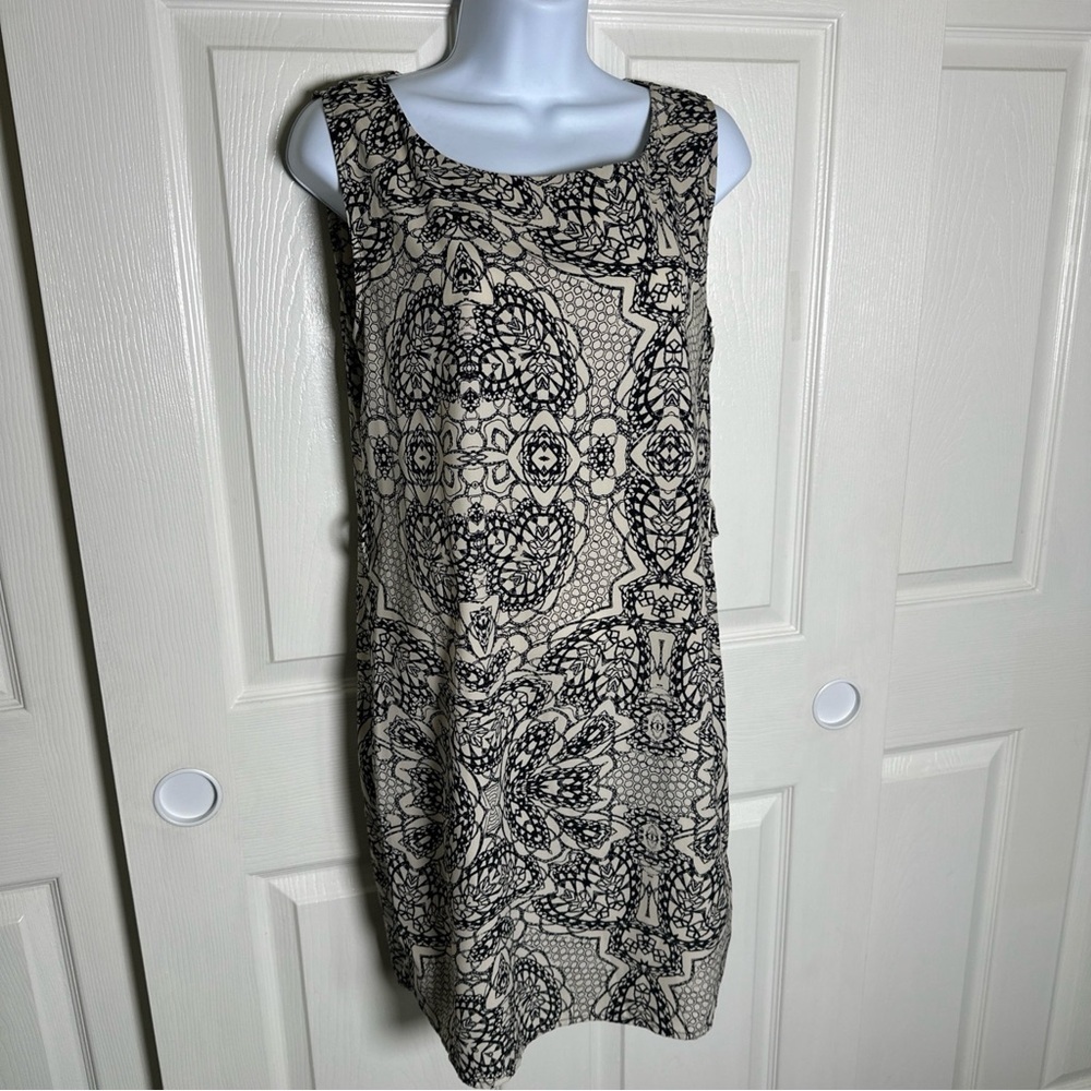 Veronica M Women's XS Sleeveless Dress Black Tan Paisley Print Sundress XSmall - Picture 5 of 11